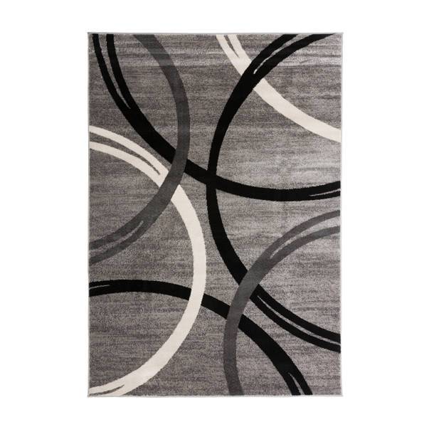 Ebern Designs Devonshire Abstract Brown/Gray/Cream Area Rug & Reviews